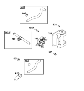 Fuel Supply Group Diagram and Parts List for 613777-0015-J1 400000 - 699999 Briggs and Stratton Engine